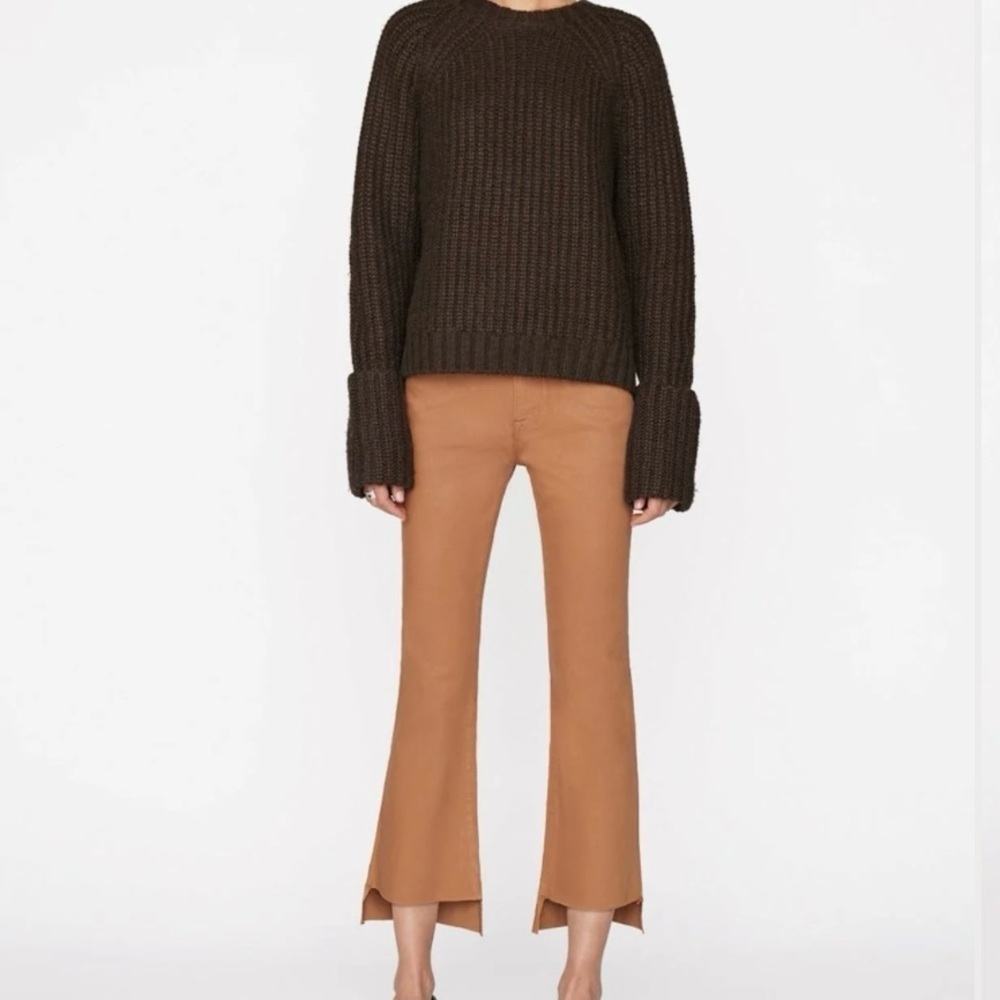 EUC Frame Le Crop Mini Boot Coated Denim Camel Sold Out Everywhere!!